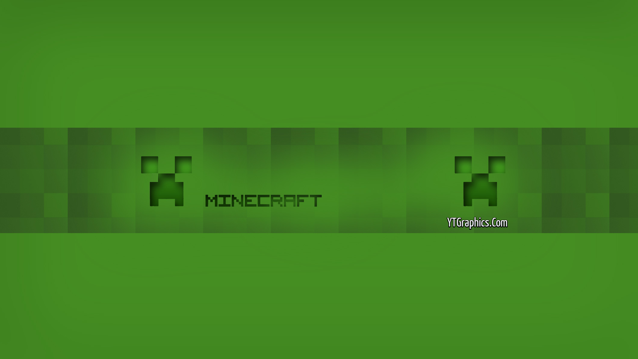 Green Minecraft YouTube Banner